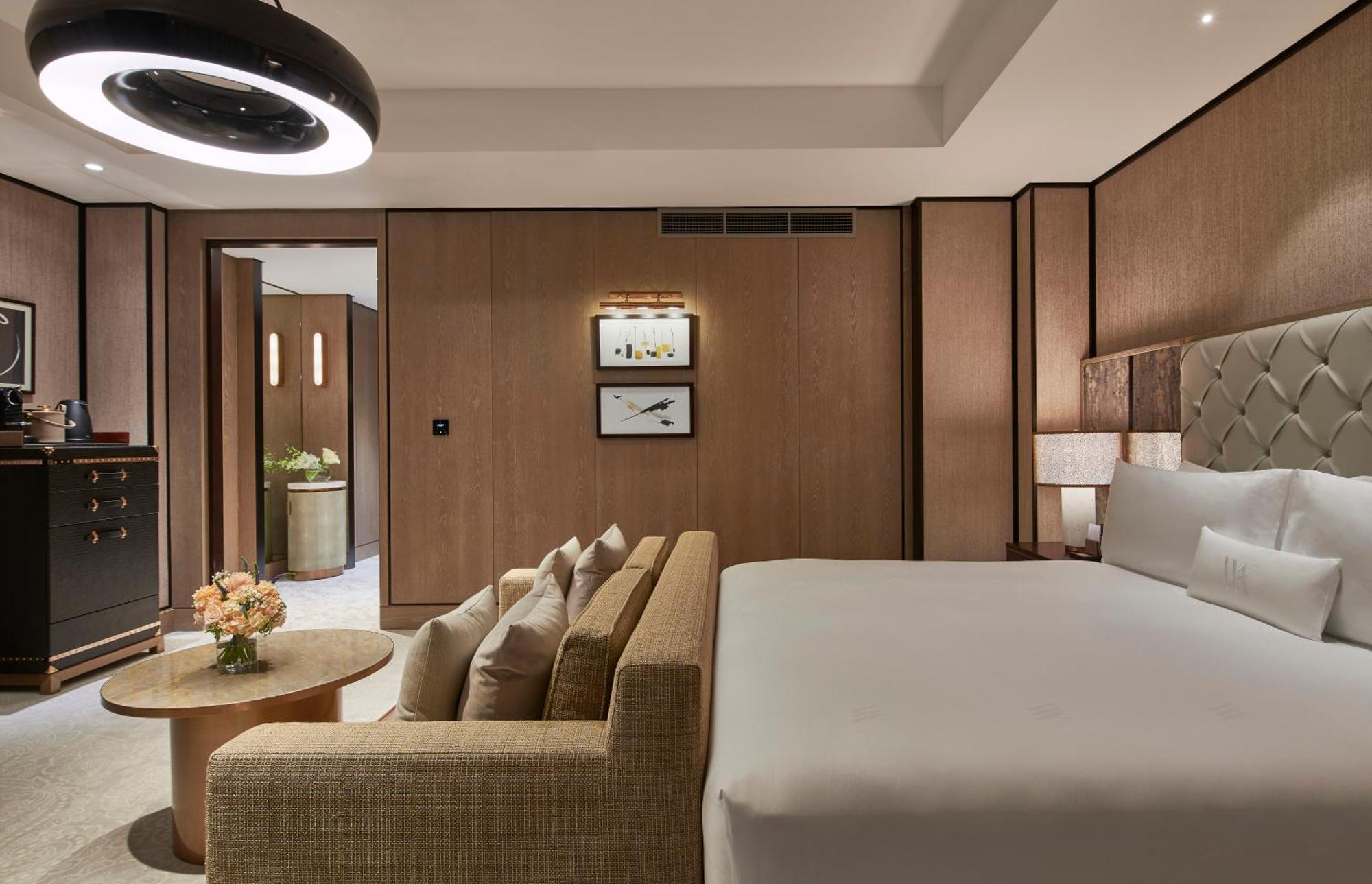 วัลดอร์ฟ แอสทอเรีย ดูไบ อินเตอร์เนชั่นแนล ไฟแนนเชียล เซ็นเตอร์ Hotel ภายนอก รูปภาพ A bedroom at the hotel