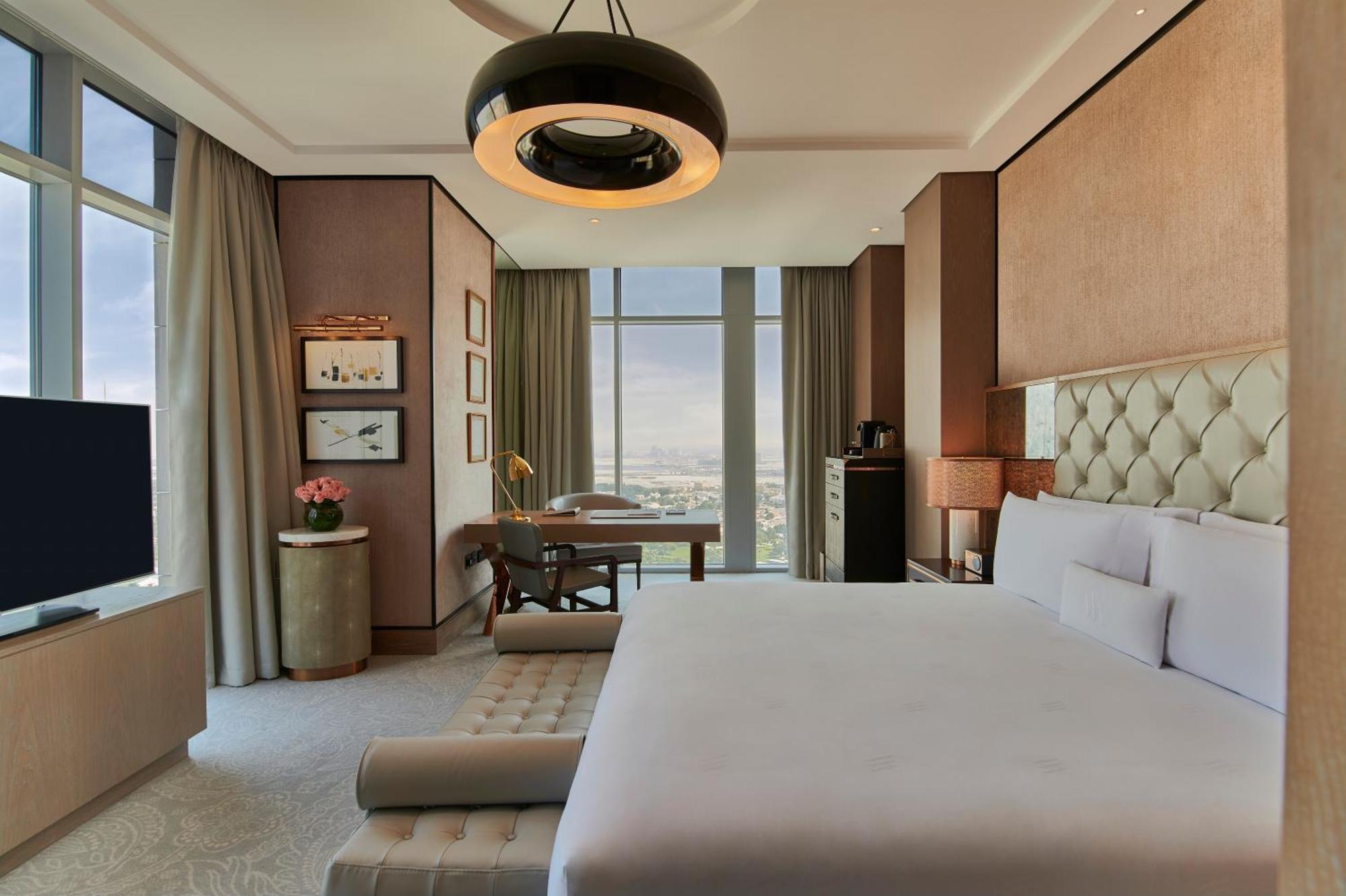 วัลดอร์ฟ แอสทอเรีย ดูไบ อินเตอร์เนชั่นแนล ไฟแนนเชียล เซ็นเตอร์ Hotel ภายนอก รูปภาพ A bedroom at the hotel