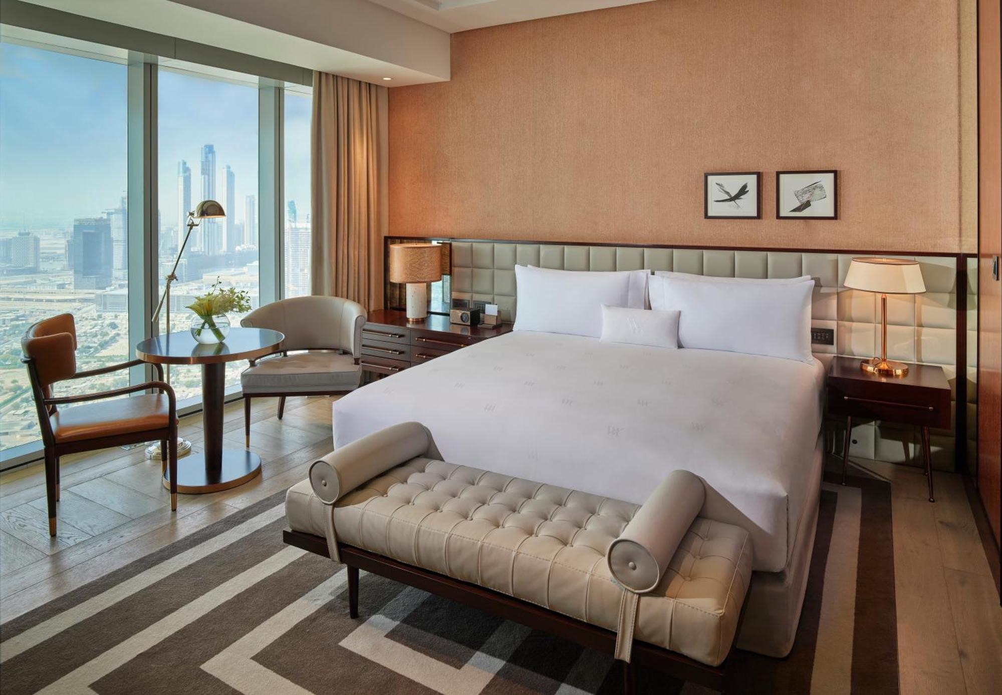 วัลดอร์ฟ แอสทอเรีย ดูไบ อินเตอร์เนชั่นแนล ไฟแนนเชียล เซ็นเตอร์ Hotel ภายนอก รูปภาพ A bedroom at the Address Downtown Hotel